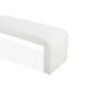 Jea 62 Inch Accent Bench Plush White Boucle Upholstery Wide Panel Legs By Casagear Home BM316913