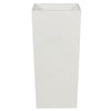 Zeny 32 Inch Tall Planter Vase with Hidden Insert, Tapered Barrel, White By Casagear Home