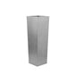 Zeny 48 Inch Tall Planter Vase with Hidden Insert, Tapered Barrel, Silver By Casagear Home