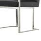 Boly 22 Inch Dining Armchair Chrome Cantilever Steel Black Faux Leather By Casagear Home BM316970