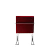 Boly 22 Inch Dining Armchair Plush Red Velvet Chrome Cantilever Steel By Casagear Home BM316972