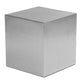 Brioni 16 Inch Side End Table Square Top Brushed Silver Metal Frame By Casagear Home BM316986