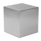 Brioni 16 Inch Side End Table Square Top Brushed Silver Metal Frame By Casagear Home BM316986