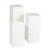 Meta Set of 3 Display Pedestal Plant Stands Sleek Modern White Finish By Casagear Home BM316993