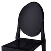 Temmy 20 Inch Set of 4 Dining Chairs Round Back Modern Black Acrylic By Casagear Home BM316998