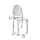 Temmy 20 Inch Set of 4 Dining Chairs Round Back Modern Clear Acrylic By Casagear Home BM316999