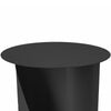 Rati 19 Inch Side End Table with Magazine Rack Round Top Black Finish By Casagear Home BM317001