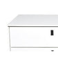 Ida 60 Inch TV Entertainment Console Drawer Pull Down Door White Lacquer By Casagear Home BM317018