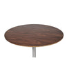 42 Inch High Bar Table Walnut Brown Round Top Modern Metal Pedestal Base By Casagear Home BM317024