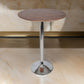 42 Inch High Bar Table Walnut Brown Round Top Modern Metal Pedestal Base By Casagear Home BM317024