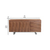 Taho 63 Inch Sideboard Buffet Server Cabinet 1 Double Door Cabinet Brown By Casagear Home BM317029