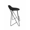 Bert 30 Inch Barstool Chair Set of 2 Low Back Geometric Black Metal By Casagear Home BM317043