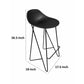 Bert 30 Inch Barstool Chair Set of 2 Low Back Geometric Black Metal By Casagear Home BM317043