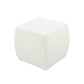 Kay 18 Inch Modern Ottoman Plush Cubic Tufted White Boucle Upholstery By Casagear Home BM317048