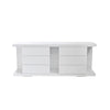 Gyn 71 Inch Dining Buffet Console Cabinet, 6 Storage Drawers, White Wood By Casagear Home