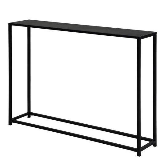 Eme 38 Inch Console Sofa Table, Rectangular Top, Modern Black Metal Frame By Casagear Home