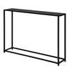 Eme 38 Inch Console Sofa Table, Rectangular Top, Modern Black Metal Frame By Casagear Home