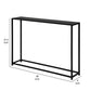 Eme 38 Inch Console Sofa Table Rectangular Top Modern Black Metal Frame By Casagear Home BM317075