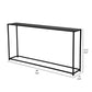 Eme 56 Inch Console Sofa Table Rectangular Top Modern Black Metal Frame By Casagear Home BM317076