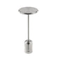 Mars 8’ Side End Drink Table Round Cone Tapered Base Silver By Casagear Home BM317079