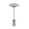 Mars 8’ Side End Drink Table Round Cone Tapered Base Silver By Casagear Home BM317079