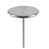 Mars 8’ Side End Drink Table Round Cone Tapered Base Silver By Casagear Home BM317079