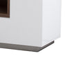 Fila 71 Inch TV Media Console 3 Pull Out Drawers Open Center White Brown By Casagear Home BM317082