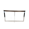 Tini 55 Inch Console Table Half Moon Open Metal Frame Espresso Brown By Casagear Home BM317083