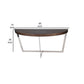 Tini 55 Inch Console Table Half Moon Open Metal Frame Espresso Brown By Casagear Home BM317083