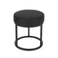 18 Inch Accent Stool Ottoman Round Seat Open Metal Frame Black Finish By Casagear Home BM317090