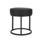 18 Inch Accent Stool Ottoman Round Seat Open Metal Frame Black Finish By Casagear Home BM317090