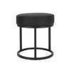 18 Inch Accent Stool Ottoman Round Seat Open Metal Frame Black Finish By Casagear Home BM317090