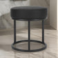 18 Inch Accent Stool Ottoman Round Seat Open Metal Frame Black Finish By Casagear Home BM317090