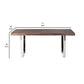 Ien 71 Inch Dining Table Rectangular Top Open Metal Panel Walnut Brown By Casagear Home BM317091