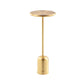 Mars 8 Inch Side End Drink Table Round Dome Base Slender Stem Gold Metal By Casagear Home BM317108