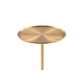 Ryan 8 Inch Side End Drink Table Round Tapered Dome Base Gold Metal By Casagear Home BM317109