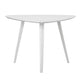 Hle 23 Inch Accent Table High Gloss Lacquer Triangular Top Steel White By Casagear Home BM317134