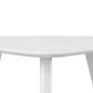 Hle 23 Inch Accent Table High Gloss Lacquer Triangular Top Steel White By Casagear Home BM317134