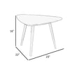 Hle 23 Inch Accent Table High Gloss Lacquer Triangular Top Steel White By Casagear Home BM317134