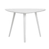 Hle 23 Inch Accent Table, High Gloss Lacquer Triangular Top, Steel, White By Casagear Home