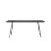 Hle 71 Inch Dining Table Rectangular Gray Wood Top Brushed Steel Legs By Casagear Home BM317142