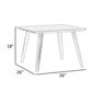 Hle 26 Inch Side End Table Gray High Gloss Lacquer Top Brushed Steel Legs By Casagear Home BM317147