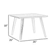 Hle 26 Inch Side End Table Gray High Gloss Lacquer Top Brushed Steel Legs By Casagear Home BM317147