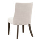 Ray 27 Inch Dining Side Chair Set of 2 White Cushion Brown Ash Wood By Casagear Home BM317152