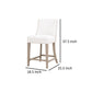 Ray 27 Inch Dining Side Chair Set of 2 White Cushion Brown Ash Wood By Casagear Home BM317152