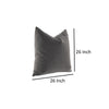 Kodi 26 Inch Set of 2 Accent Throw Pillows Down Fill Dark Gray Velvet By Casagear Home BM317158