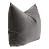 Kodi 34 Inch Set of 2 Accent Dutch Pillows Down Fill Dark Gray Velvet By Casagear Home BM317159