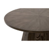 Tigo 24 Inch Side End Table Starburst Top Octagonal Pedestal Base Brown By Casagear Home BM317162