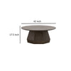 Tigo 42 Inch Coffee Table Starburst Top Octagonal Pedestal Base Brown By Casagear Home BM317163