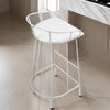 Cato 27 Inch Counter Stool White Faux Leather Set Low Back Metal Frame By Casagear Home BM317184